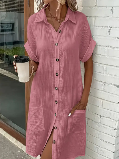 Alessia & Co™ | Vestido Suelto – Corte y Textura Suave de Alta Gama