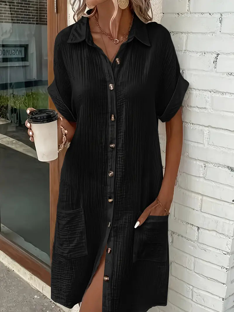 Alessia & Co™ | Vestido Suelto – Corte y Textura Suave de Alta Gama