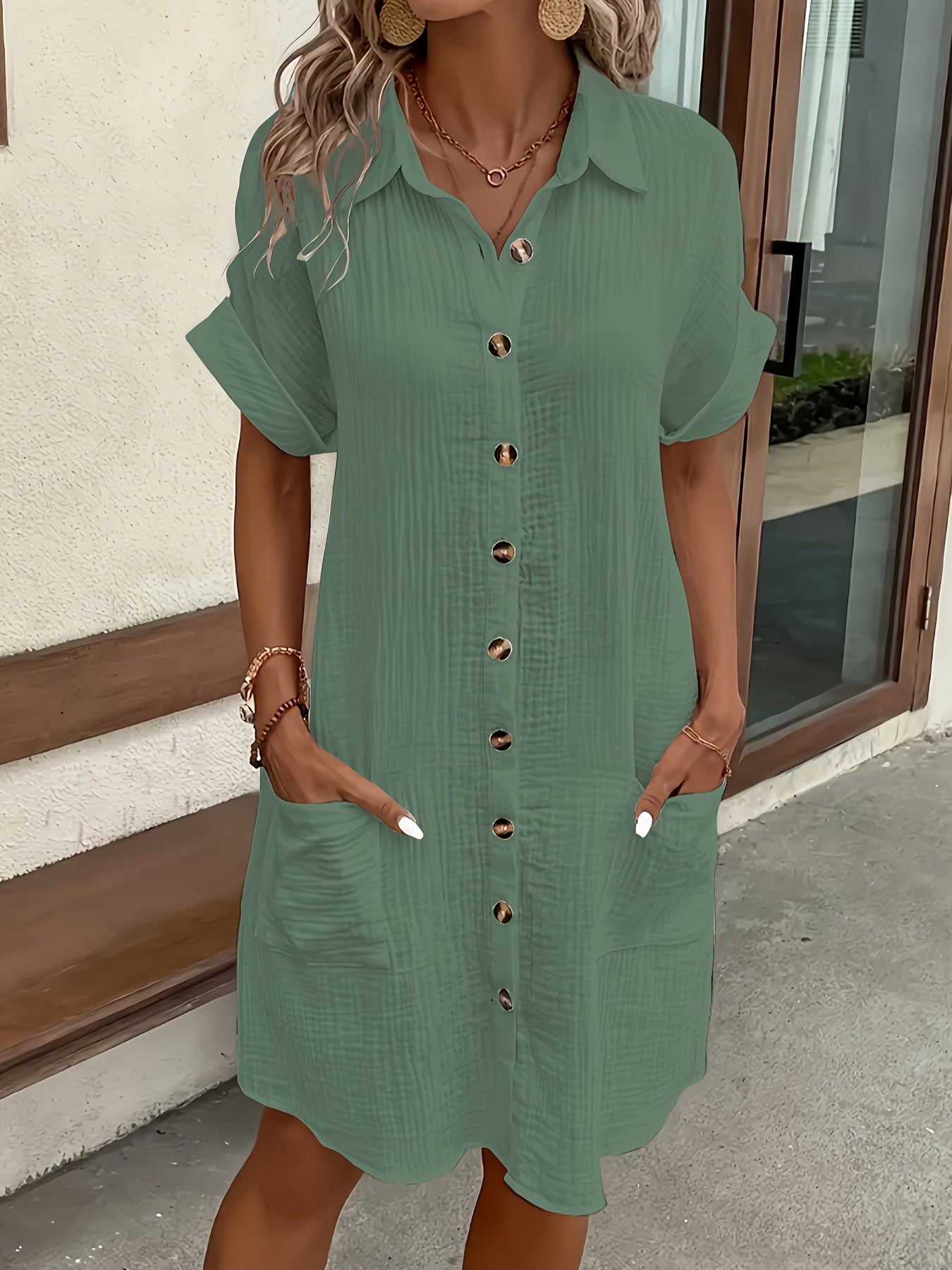 Alessia & Co™ | Vestido Suelto – Corte y Textura Suave de Alta Gama